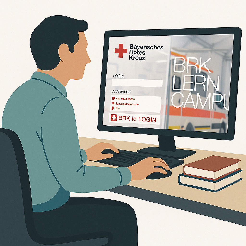 Bei einer Übung der Wasserwacht stehen vor einem See stehen fünf Einsatzfahrzeuge, im Boot liegt ein Rettungsboot.