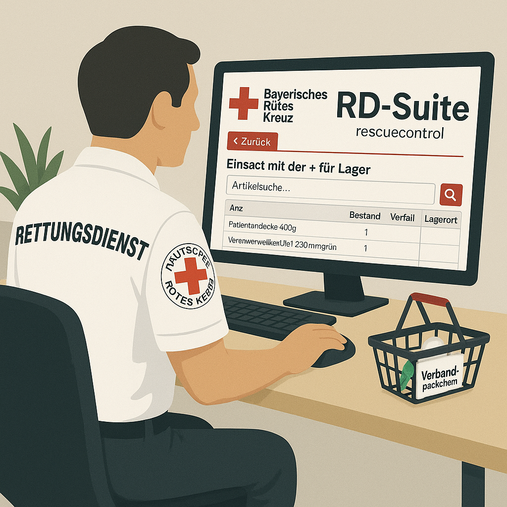 RD Mitarbeiter der an der RD-Suite Lagersoftware arbeitet